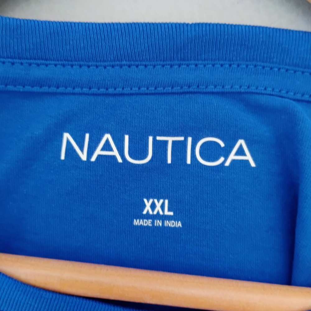 Nautica Men's Graphic Blue Sleep Shirt Sz XXL - Picture 3 of 6